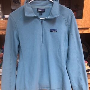 Patagonia Women's Medium Light Blue Half-Zip Fleece Pullover